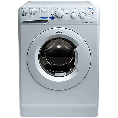 Indesit XWSC61251W Slim Depth Freestanding Washing Machine, 6kg Load, A+ Energy Rating, 1200rpm Spin, White